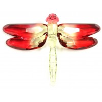 Crystal Expressions Acrylic 4x6 2 Tone Inch Dragonfly Ornament/ Sun-Catcher (Red)   